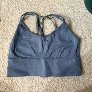 Blue sports bra